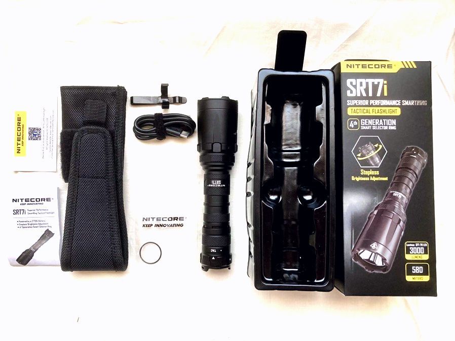 ★NITECORE★ナイトコア SRT7i 充電式 LED タクティカルフラッシュライト 3000ルーメン/アウトドア/防災/AK25I012_画像1