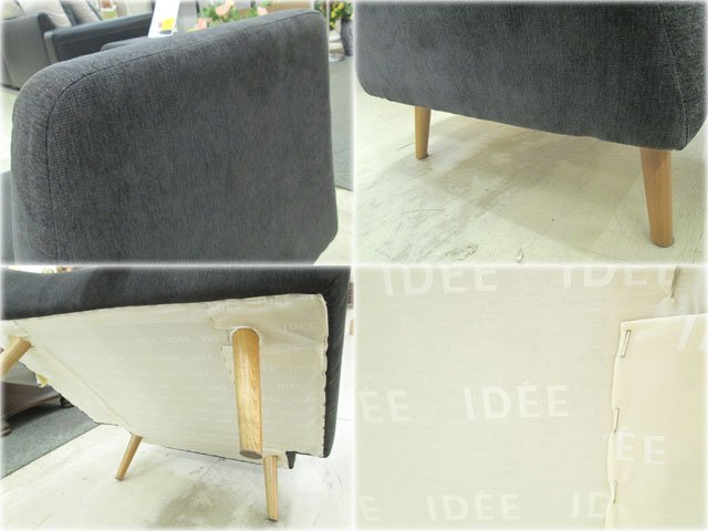 【美品】IDEE 1人掛ソファ AO SOFA(1) 750x710x595mm SH320mm イデー アーオソファ 【長野発】_画像5