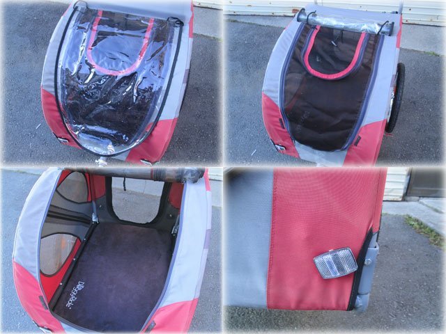 ドギーライド 犬用カート(手押し車) オリジナル レッド色 中型犬・大型犬向けトレーラー DoggyRide Original 店頭引渡し【長野発】_画像4