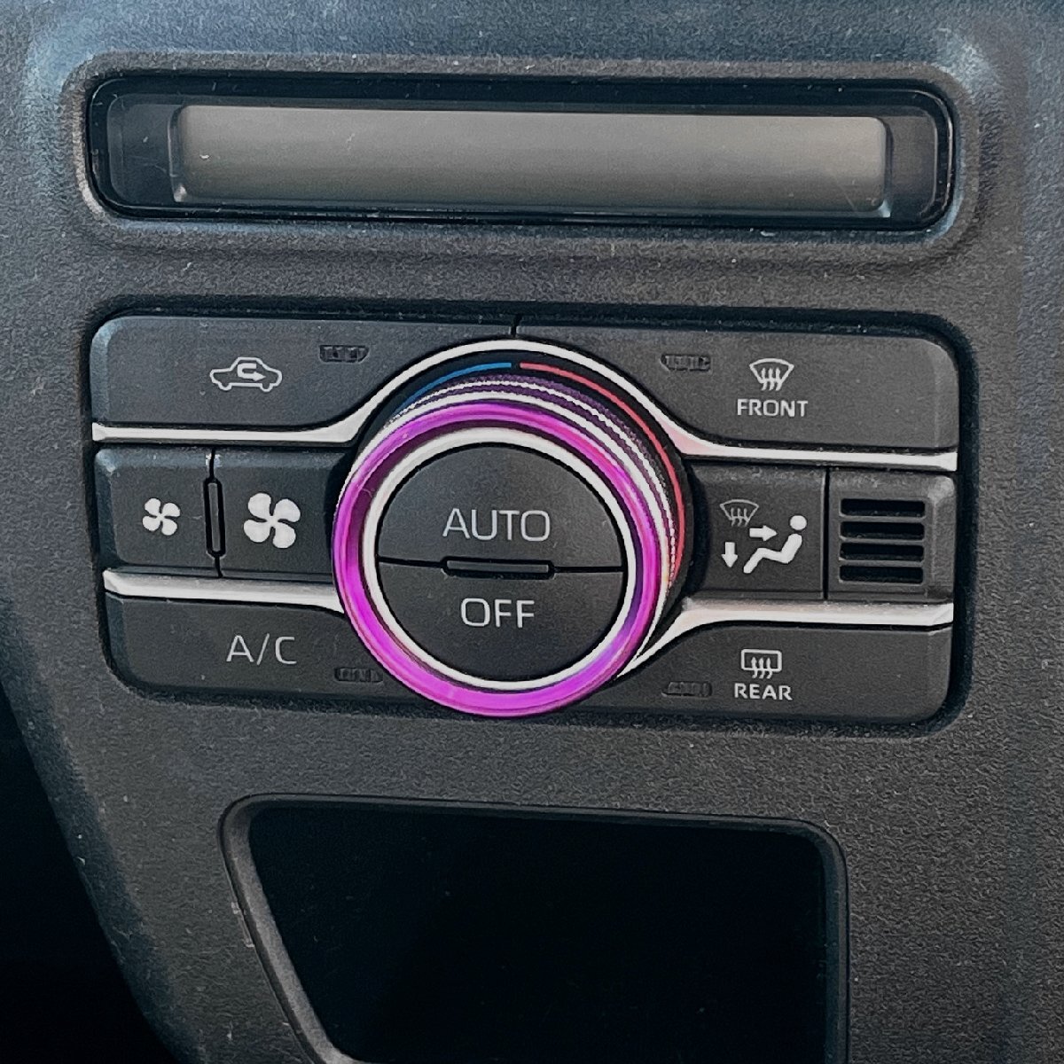 新品★POG-MAX エアコンダイヤルカバー ダイヤルリング S700V/S710V アトレー ハイゼットカーゴ オートエアコン用 パープル TN-8154-PU_画像4