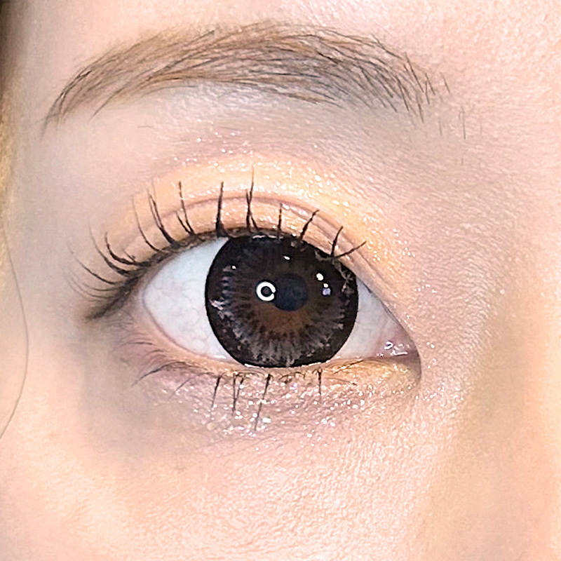 カラコン 15mm ドルチェナチュラル グランデザイン (ドルチェサークルブラック) 1箱10枚 1day 着色 14.8mm_画像3