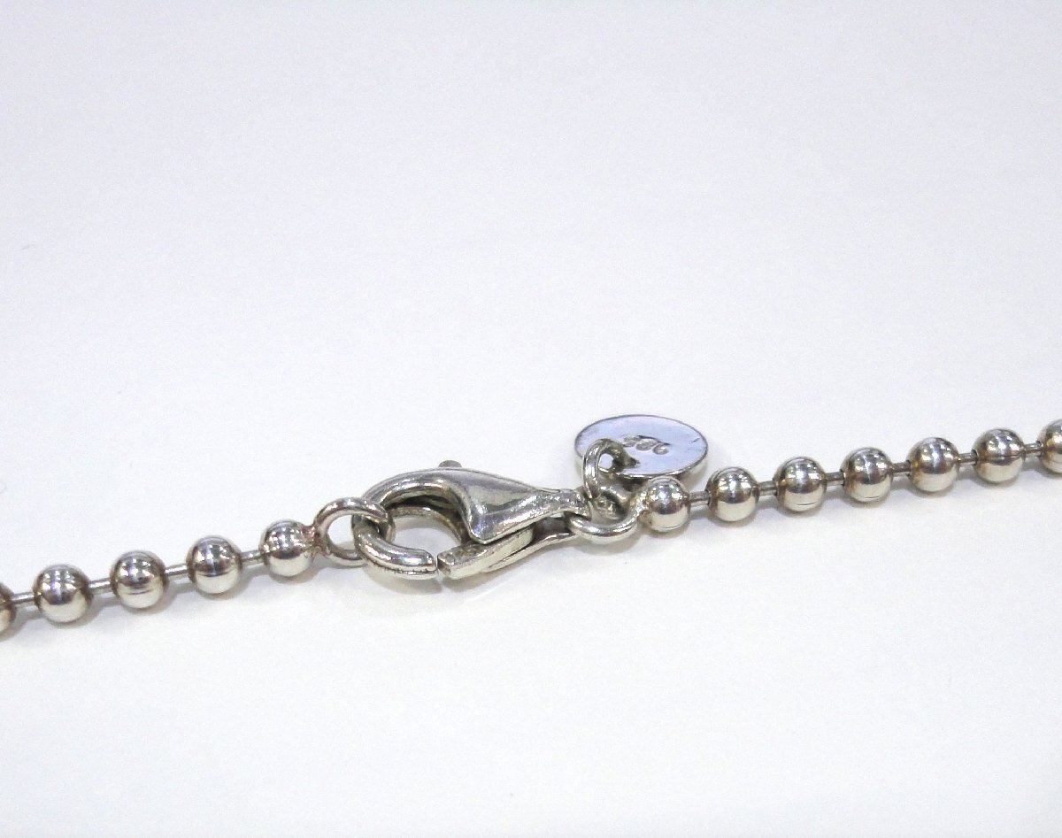 B622【本物保証】 TIFFANY リターントゥティファニー ハートタグ ペンダント シルバー925 スターリングシルバー ボールチェーン ネックレス_画像3