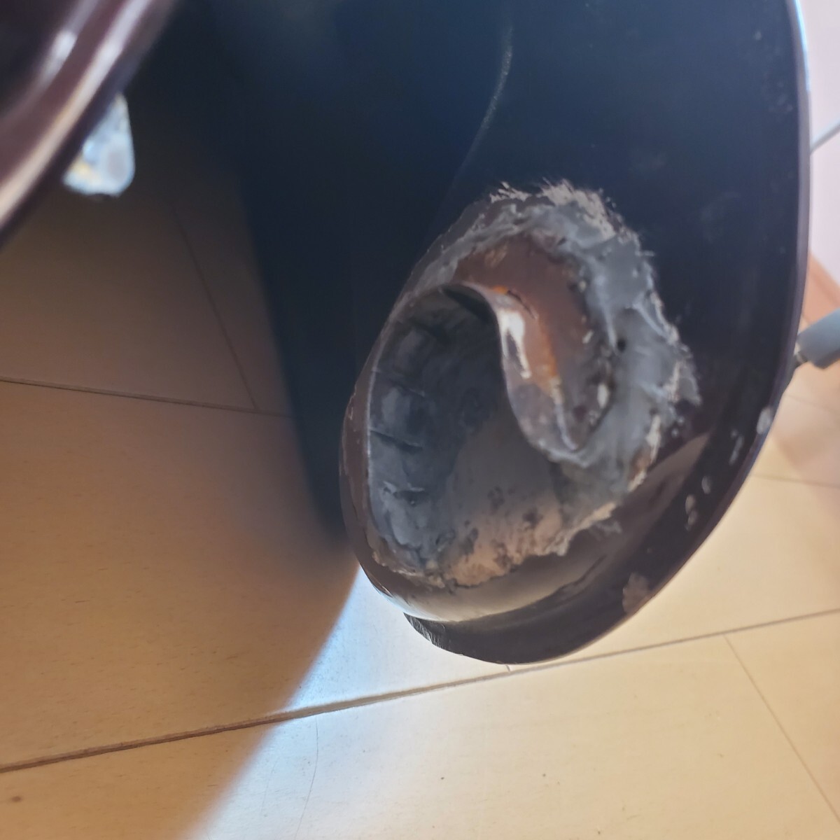 カワサキ　W650　カスタムタンク　難あり　GS400ベース　ブラットスタイル　カフェレーサー　ディスプレイ、補修用_画像6