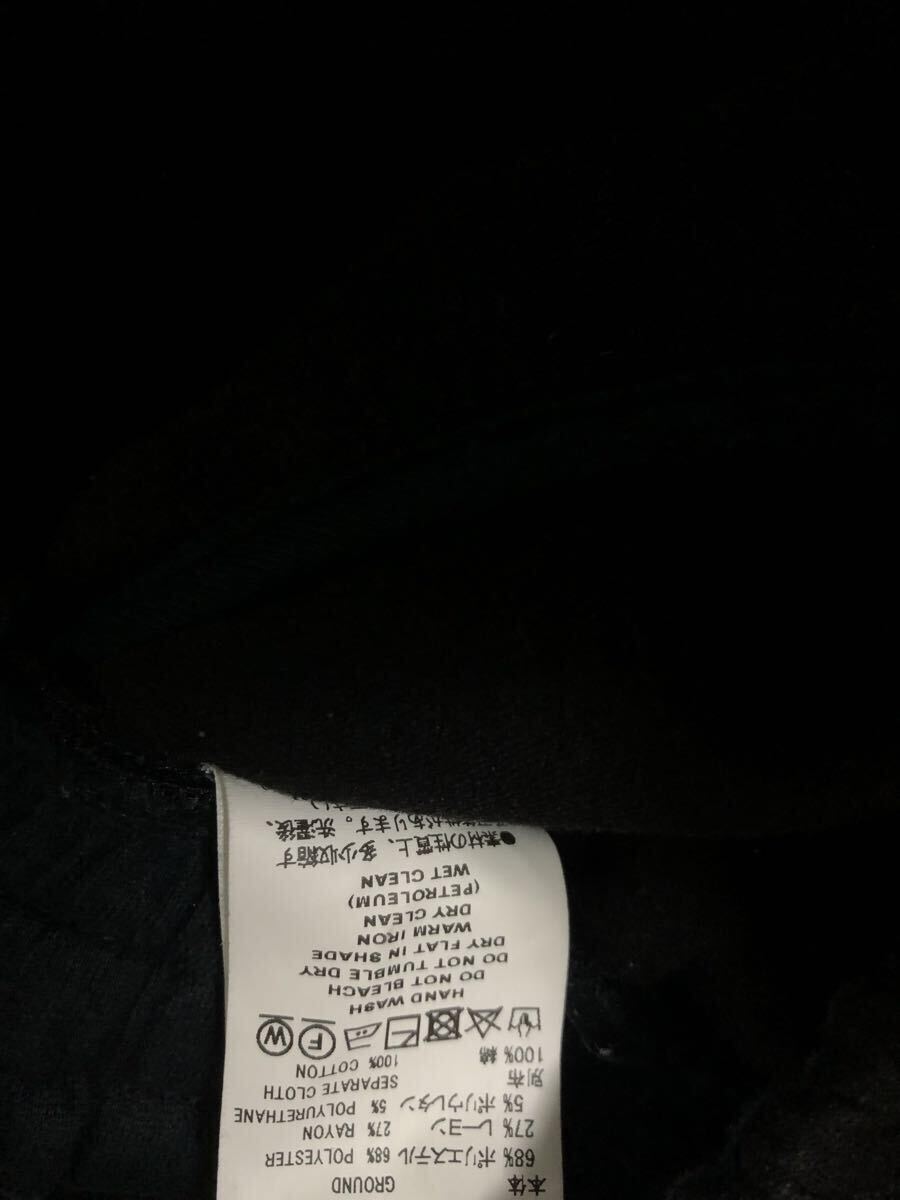 facetasm 21AW WIDE BONDING PANTS ワイドパンツ 裾8連ボタン スウェット 黒 ストレート マルチパターン クリース ドローコード _画像6