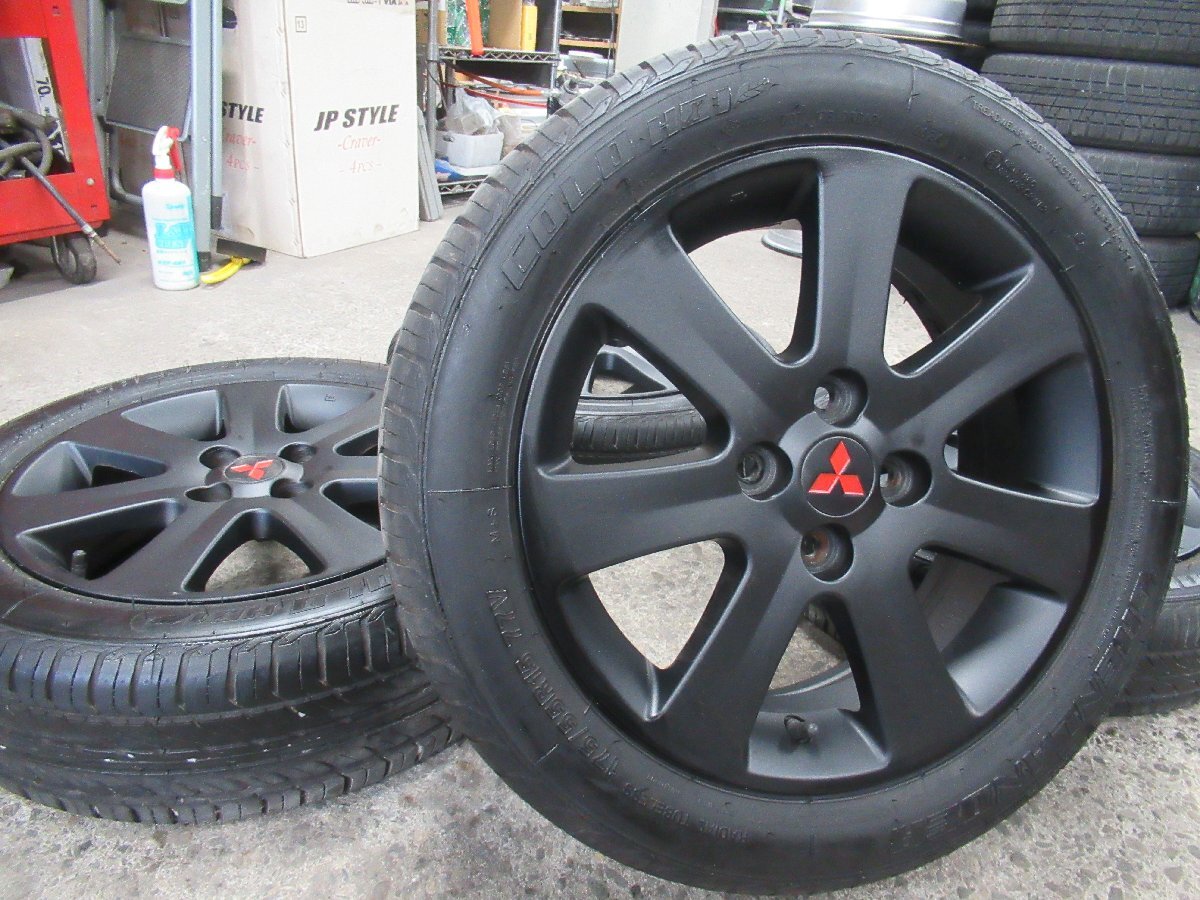 i i-MiEV アイ MITSUBISHI純正15インチ レッドスリーダイア【マッドブラック塗装】145/65R15/175/55R15 24年製9分山 バランス済 _画像6