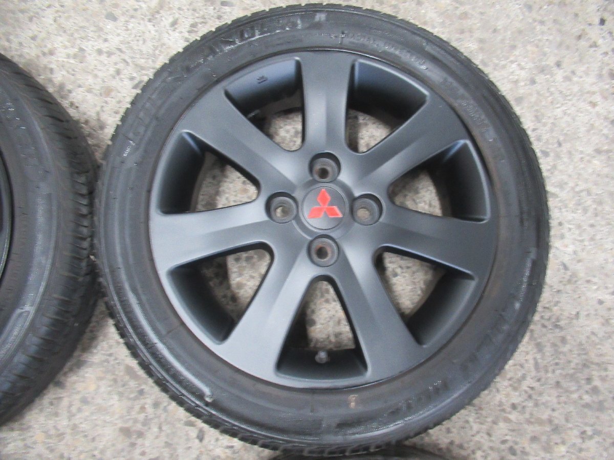 i i-MiEV アイ MITSUBISHI純正15インチ レッドスリーダイア【マッドブラック塗装】145/65R15/175/55R15 24年製9分山 バランス済 _画像5