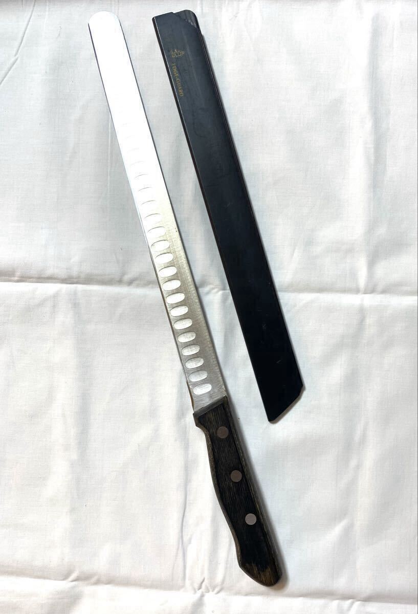 ミソノ 包丁 モリブデン鋼 サーモンナイフ 300mm 日本製 NO.686 misono ミソノ刃物 ハイカーボン ステンレス 特殊包丁 ディンプル加工 _画像3