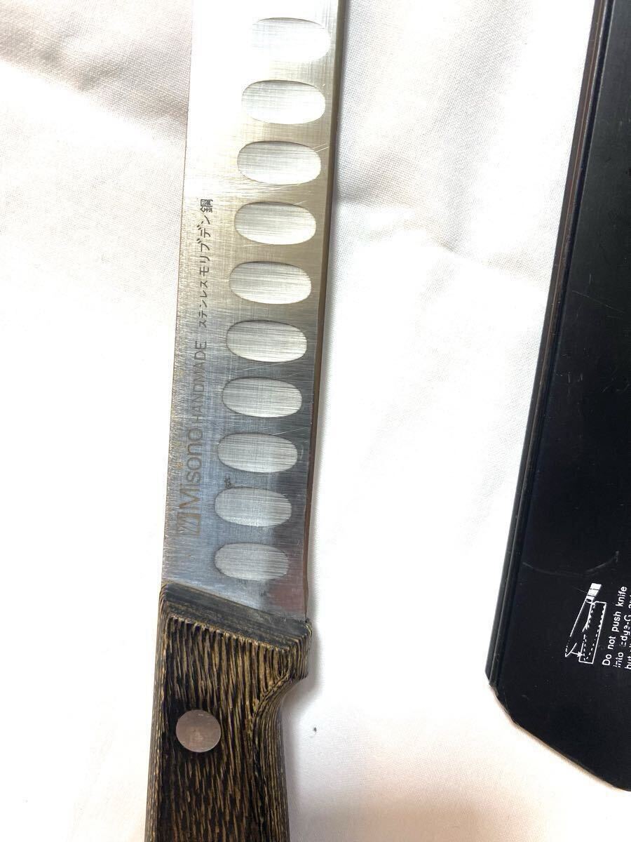 ミソノ 包丁 モリブデン鋼 サーモンナイフ 300mm 日本製 NO.686 misono ミソノ刃物 ハイカーボン ステンレス 特殊包丁 ディンプル加工 _画像2