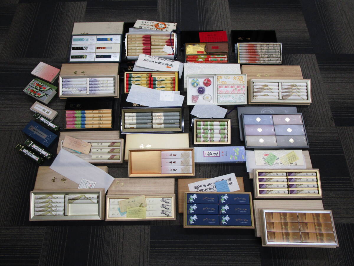 【必見】 お線香 20箱以上 大量 まとめ 線香 仏壇 仏具 御香 香樹林 永寿 順徳 華項峰 潤心 他_画像2