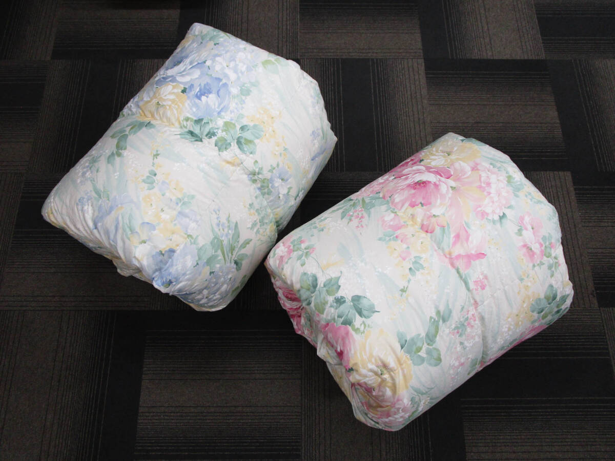 【必見】 日本製 羽毛掛ふとん 羽毛ふとん シングル 2点 まとめ ダウン95% フェザー5%_画像2