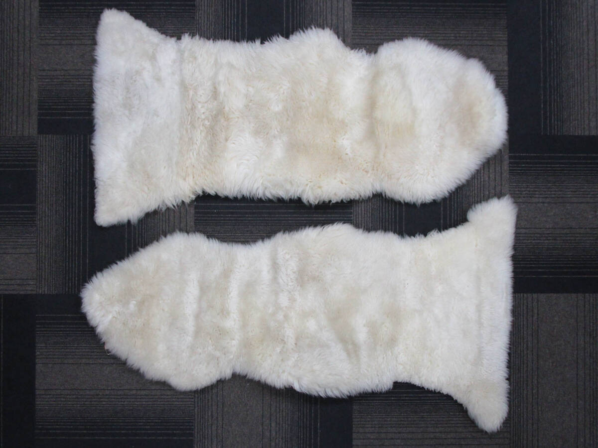 【必見】 ムートン 2枚 まとめ ラグマット ラグ 絨毯 カーペット 毛皮 敷物 ソファ リビング インテリア_画像2