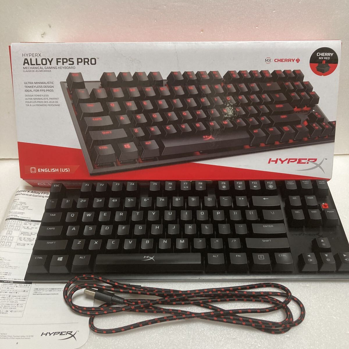 難あり　動作確認済み HyperX ALLOY FPS PRO キーボード US用_画像1