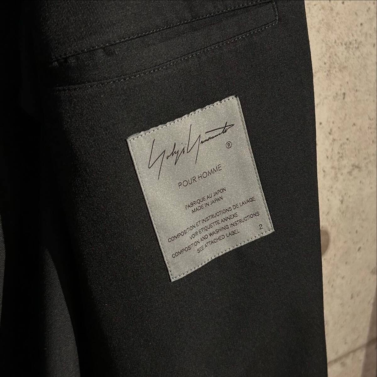 ONtheCORNER ITEM No.2110/YohjiYamamoto POURHOMME ヨウジヤマモトプールオム 立ち切りデザインロングジャケット 23ss size:2_画像3