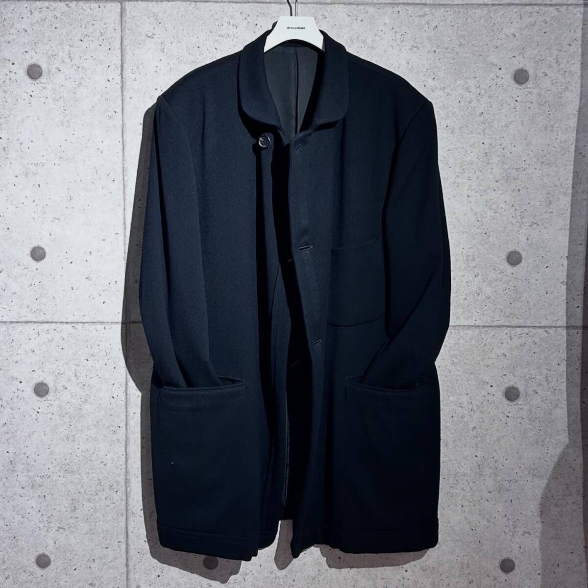 ONtheCORNER ITEM No.2099/YohjiYamamoto POURHOMME ヨウジヤマモトプールオム 丸襟ウールジャケット 94aw size:M_画像6