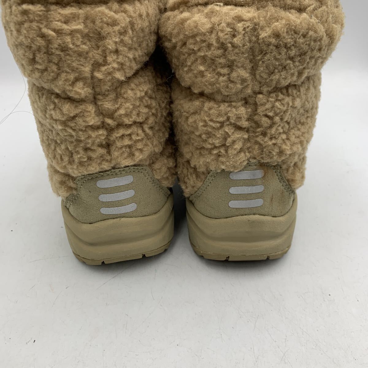 W469 THE NORTH FACE ノースフェイス ヌプシ ブーティー VII フリース キッズ ジュニア スノーブーツ 18cm ベージュ_画像6