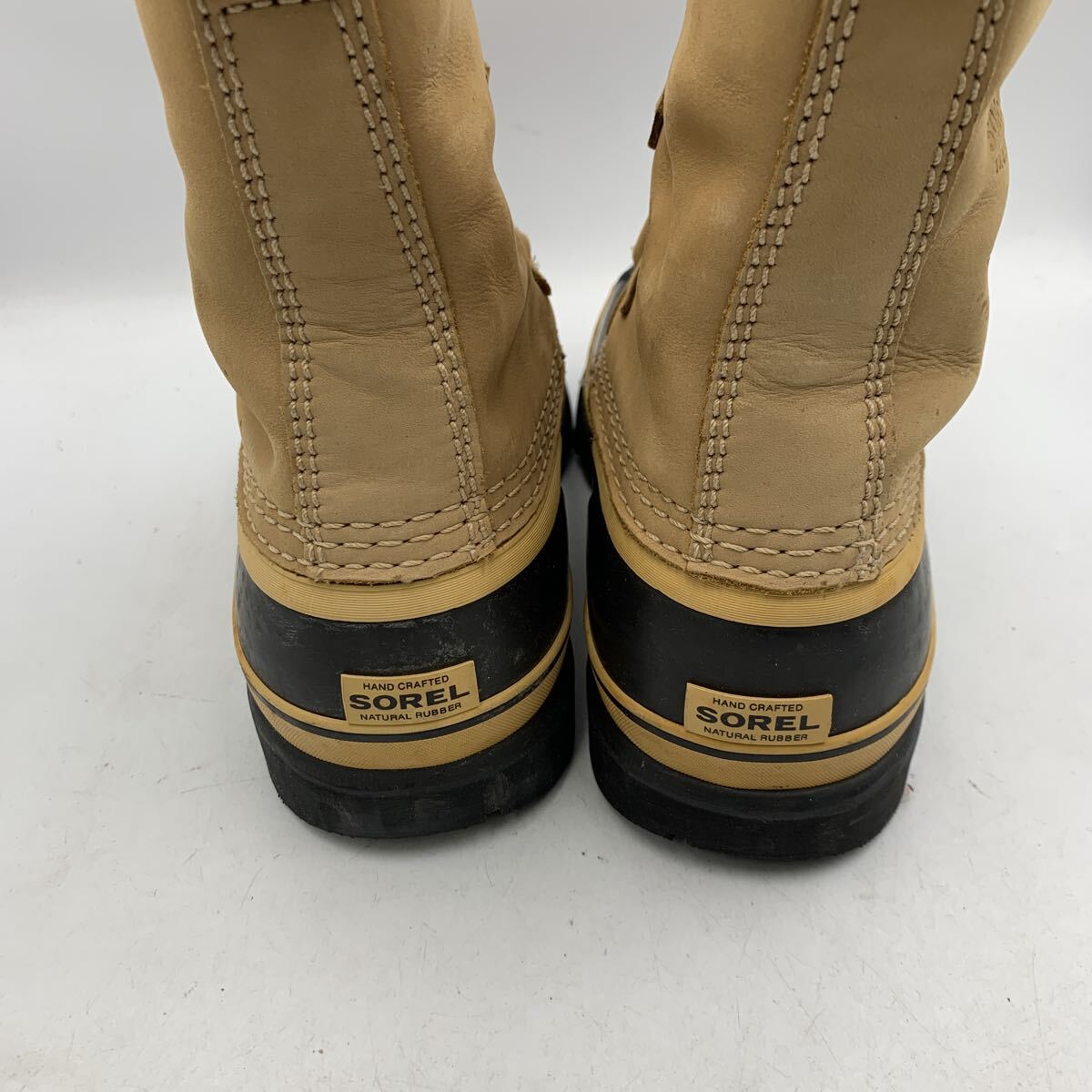 W585B SOREL ソレル スノーブーツ ウィンターブーツ US6 24cm ベージュ ブラック 箱付き_画像6