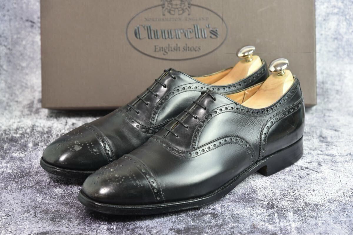 純正ツリー付属 Church's ディプロマット 80F (27.0cm相当) ブラック 73ラスト チャーチ セミブローグ_画像5