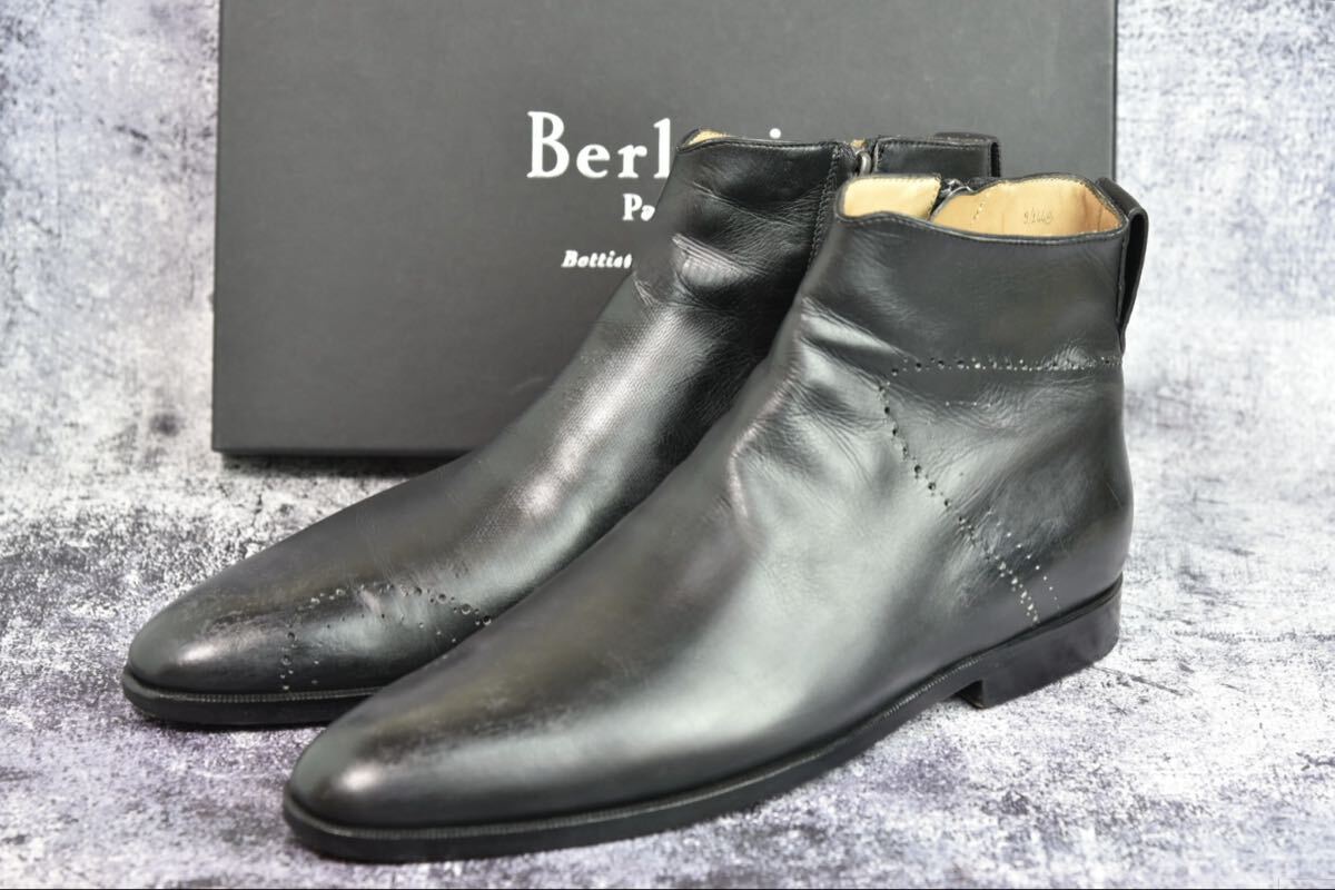 ベルルッティ　サイドジップブーツ　サイズ9 (27.5cm程度)　ブラック　Berluti　タトゥコレクション_画像1