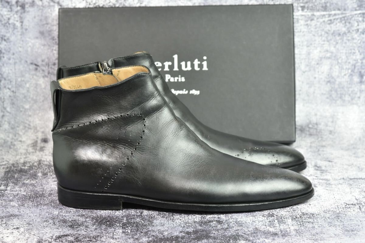 ベルルッティ　サイドジップブーツ　サイズ9 (27.5cm程度)　ブラック　Berluti　タトゥコレクション_画像7