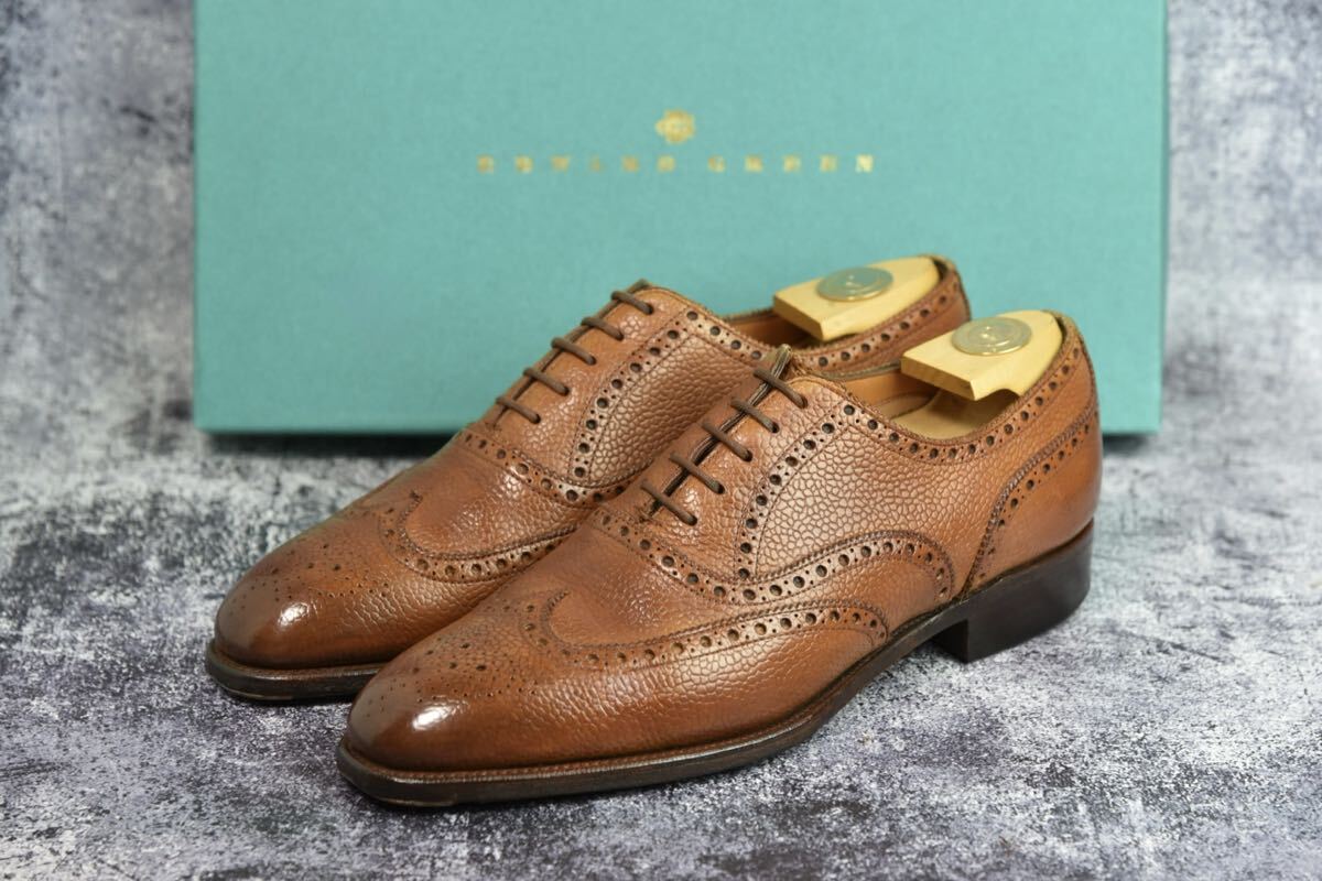 エドワードグリーン　マルヴァーン　 5.5C (24.0cm相当)　ブラウン　82ラスト　ウイングチップ　フルブローグ　EDWARDGREEN_画像5