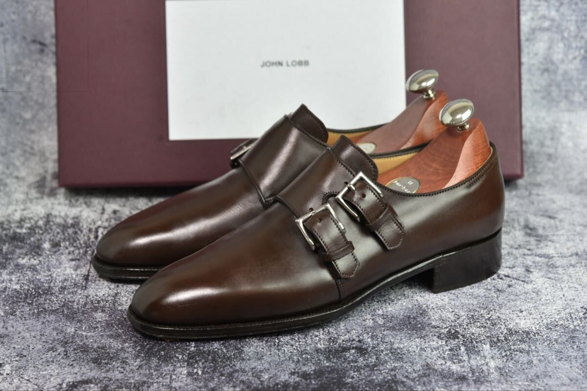 ジョンロブ　ナセビー　5D (24.0cm相当)　ダークブラウンオックスフォードカーフ　7000ラスト　ダブルモンク　木製ツリー付属　JohnLobb_画像2