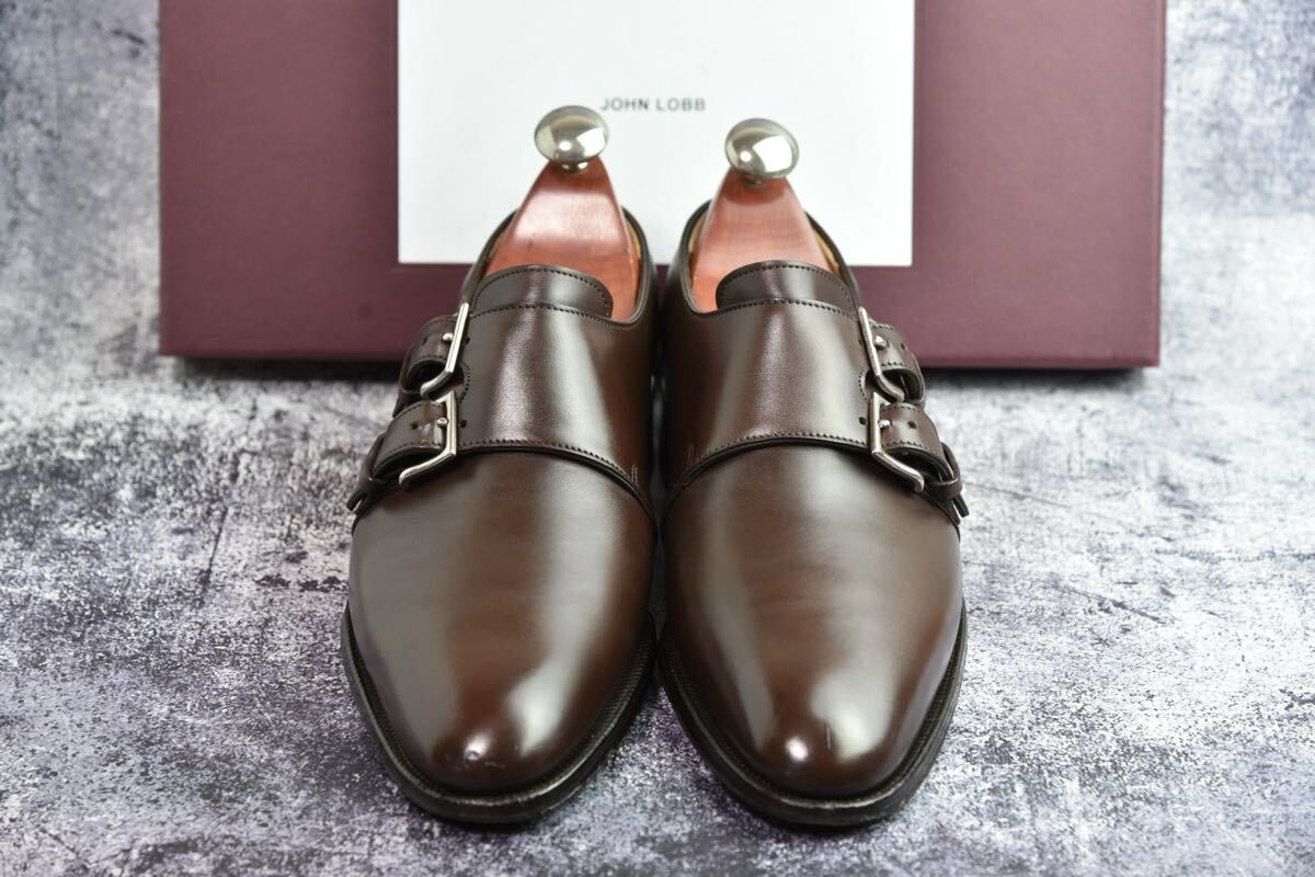 ジョンロブ　ナセビー　5D (24.0cm相当)　ダークブラウンオックスフォードカーフ　7000ラスト　ダブルモンク　木製ツリー付属　JohnLobb_画像3