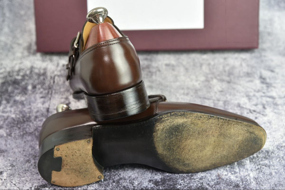 ジョンロブ　ナセビー　5D (24.0cm相当)　ダークブラウンオックスフォードカーフ　7000ラスト　ダブルモンク　木製ツリー付属　JohnLobb_画像7