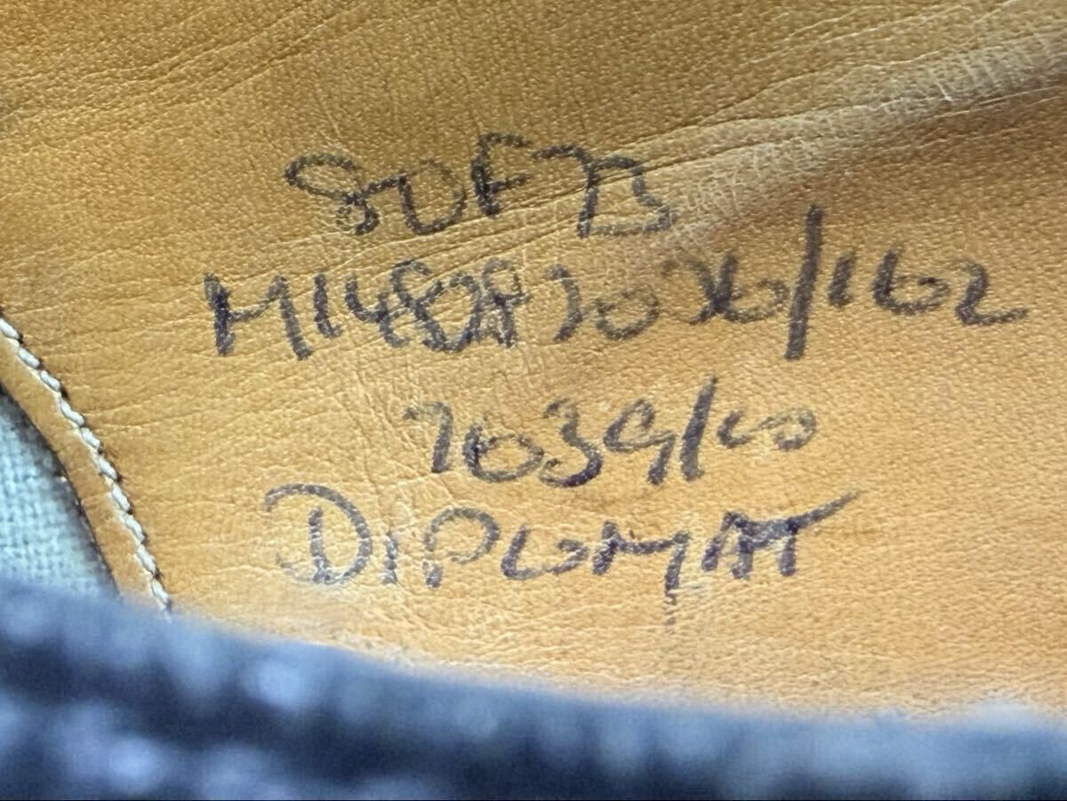 純正ツリー付属 Church's ディプロマット 80F (27.0cm相当) ブラック 73ラスト チャーチ セミブローグ_画像9