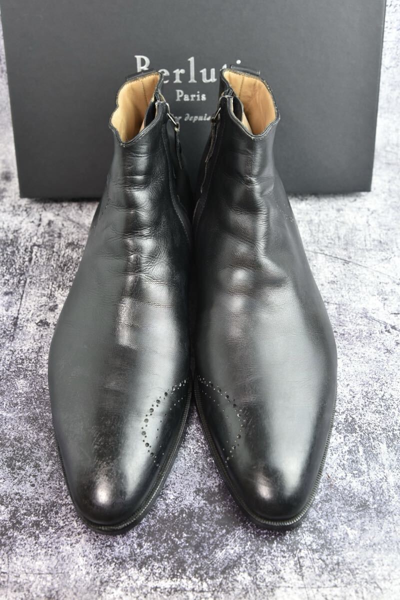ベルルッティ　サイドジップブーツ　サイズ9 (27.5cm程度)　ブラック　Berluti　タトゥコレクション_画像6