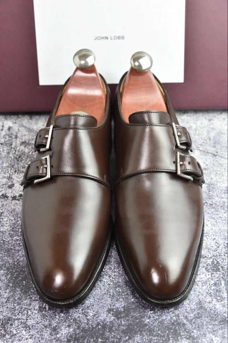 ジョンロブ　ナセビー　5D (24.0cm相当)　ダークブラウンオックスフォードカーフ　7000ラスト　ダブルモンク　木製ツリー付属　JohnLobb_画像6