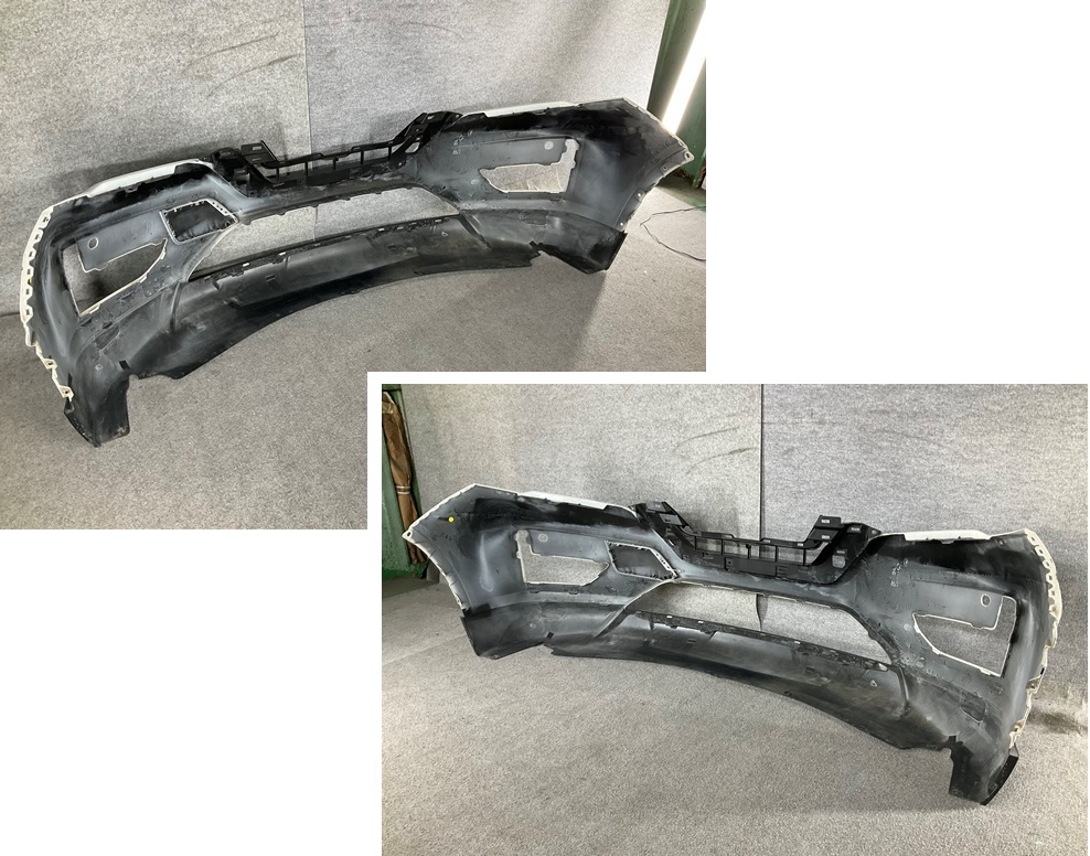 A2399-ウ下 エクストレイル T32 後期 フロント バンパー パール系☆_画像8