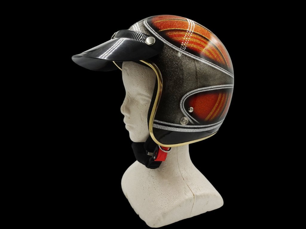 [ оборудование орнамент для ] смотреть человек. глаз ... custom стиль!! шлем ламе ввод свободный размер 57-59cm оборудование орнамент для мода общественная дорога использование не возможно 