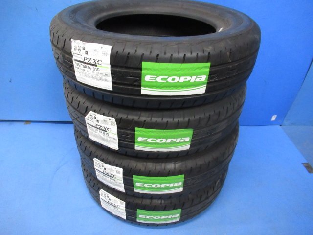 【未使用】 4本 ブリヂストン エコピア PZ-XC165/70R14 81S タイヤ (g006560)_画像1