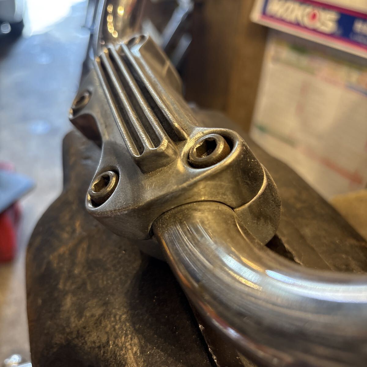 ショベル 純正 FX FXE FXS FLH ローライダー アイアン XL XLH XLCH チョッパー ハーレー 当時物 ハンドル ハンドルライザー ポン付け_画像8