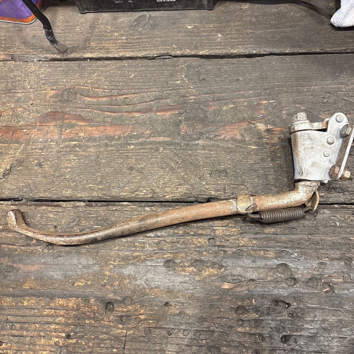 純正 パン ショベル サイドスタンド JIFFY STAND 当時物 ポン付け サバイバー チョッパー オリジナル 1948〜1968 程度良し_画像7