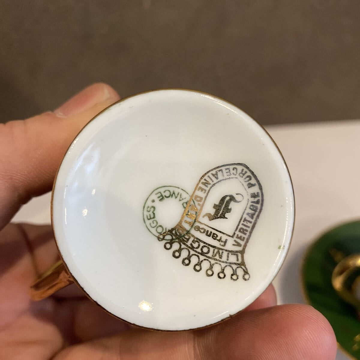 リモージュ　Limoges 金彩　 デミタスカップ　 カップ ソーサー　2客セット_画像5