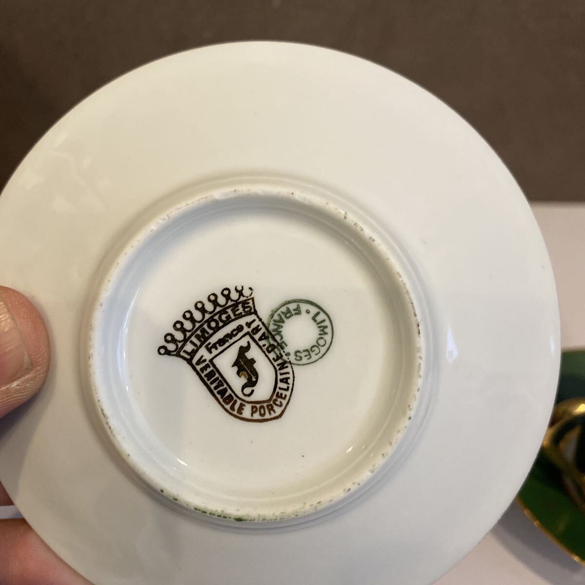 リモージュ　Limoges 金彩　 デミタスカップ　 カップ ソーサー　2客セット_画像7