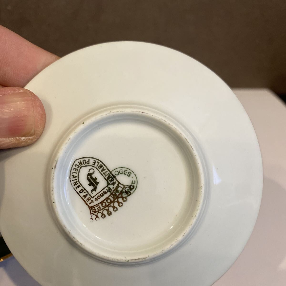 リモージュ　Limoges 金彩　 デミタスカップ　 カップ ソーサー　2客セット_画像9