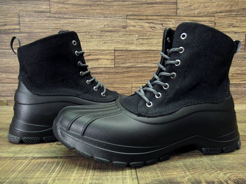 送無 新品 SPERRY TOP-SIDER スペリー トップサイダー STS24761 ダック フロート レースアップ 防水 軽量 レイン スノー ブーツ 黒 27.5 ②_画像7