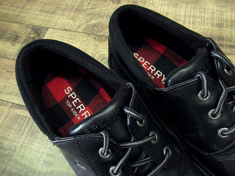 送無 新品 SPERRY TOP-SIDER スペリー トップサイダー コールドベイ スリーアイ 防水 撥水 加工 レイン スノー ブーツ シューズ 黒 27.5 ③_画像8