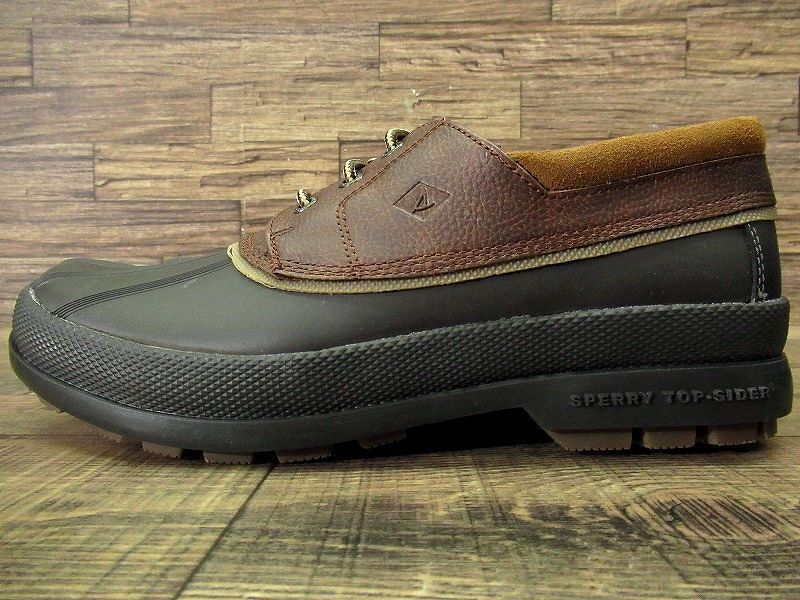 送無 新品 SPERRY TOP-SIDER スペリー トップサイダー コールドベイ スリーアイ 防水 撥水 加工 レイン スノー ブーツ シューズ 茶 27.0 ④_画像3