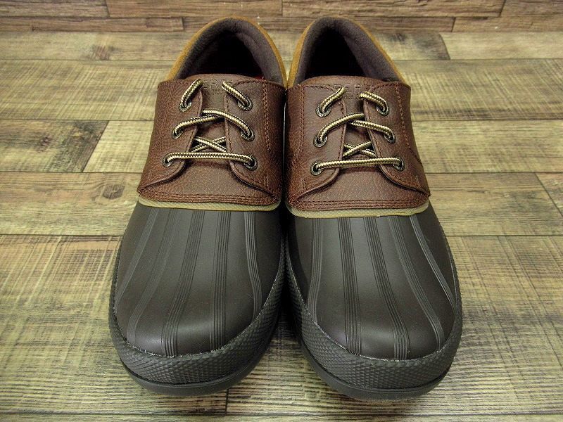 送無 新品 SPERRY TOP-SIDER スペリー トップサイダー コールドベイ スリーアイ 防水 撥水 加工 レイン スノー ブーツ シューズ 茶 27.5 ③_画像2