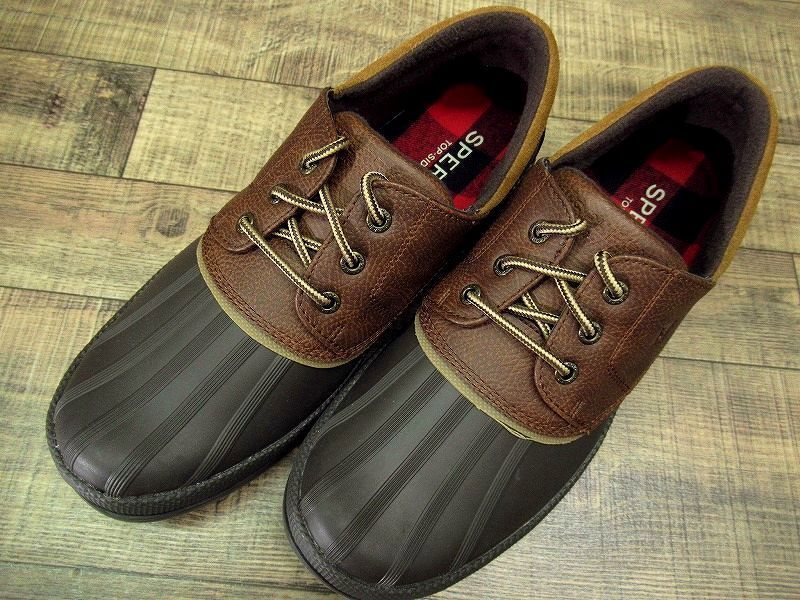 送無 新品 SPERRY TOP-SIDER スペリー トップサイダー コールドベイ スリーアイ 防水 撥水 加工 レイン スノー ブーツ シューズ 茶 27.5 ③_画像7