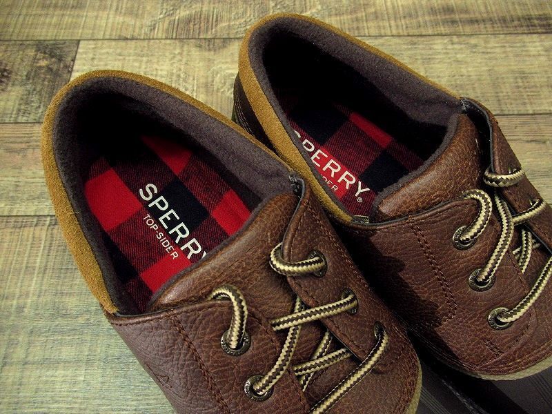 送無 新品 SPERRY TOP-SIDER スペリー トップサイダー コールドベイ スリーアイ 防水 撥水 加工 レイン スノー ブーツ シューズ 茶 27.5 ③_画像8
