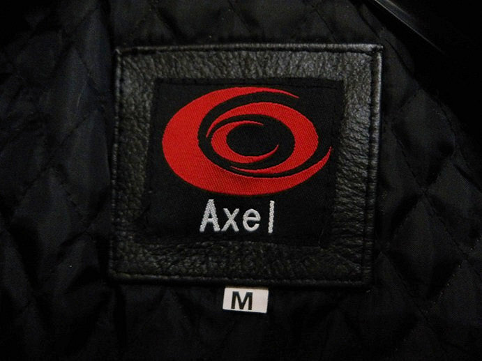 AxelアクセルダブルライダースM黒★本革レザー牛革_画像6
