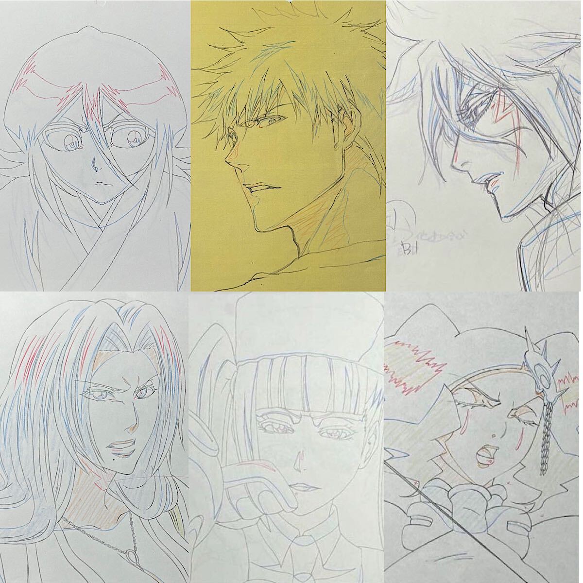 BLEACH セル画　アニメ　直筆原画　黒崎一護　ハリベル　松本乱菊　チルッチ　朽木ルキア　リルカ_画像1