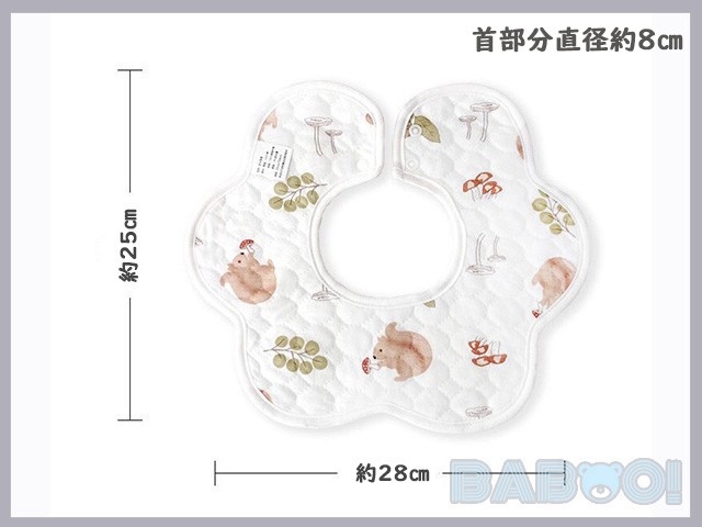 送料無料 よだれかけ ベビースタイ 防水回転 スタイ 360°スタイ 男女兼用 5枚組 防水仕様 吸水性 コットン 綿 出産祝い ギフト 丸型スタイ_画像8