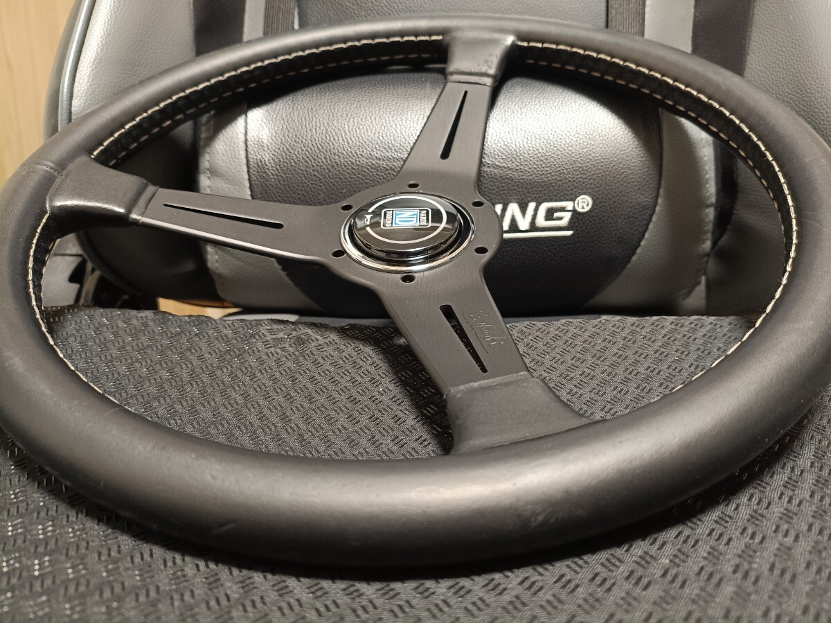 即決 正規品 NARDI classic ナルディ クラシック φ36 360mm ブラックスポーク ブラックレザー 送料無料_画像5