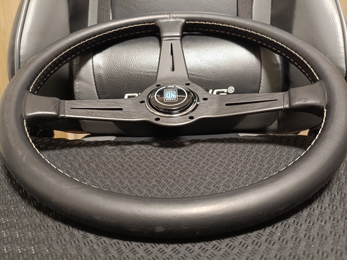 即決 正規品 NARDI classic ナルディ クラシック φ36 360mm ブラックスポーク ブラックレザー 送料無料_画像6