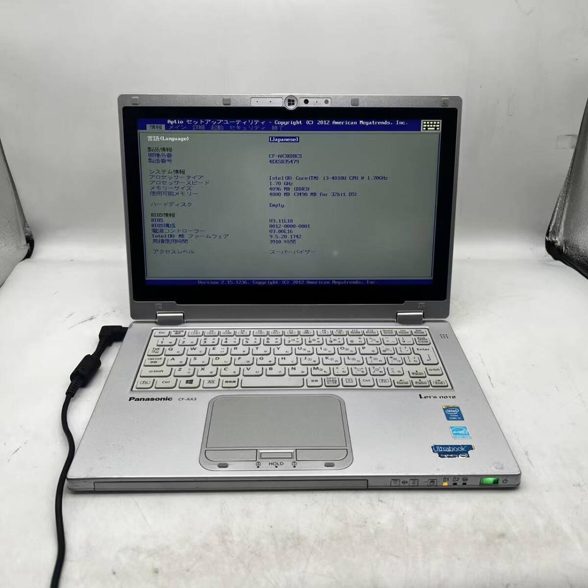 Panasonic/AX3/メモリ 4GB/i3-4010u/11.6インチ/3_画像1